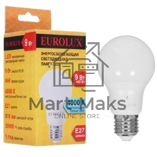 Лампа светодиодная EUROLUX LL-E-A60-9W-230-2