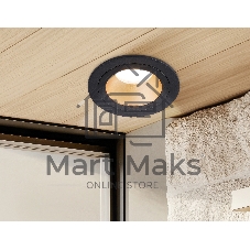 Встраиваемый точечный светильник Ambrella light TN102825 BK/GD черный/золото GU5.3 D92*50