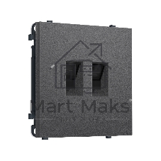 Комплект механизма компьютерной двойной розетки SIGMA Антрацит серый RJ-45 (8P8C) CAT6 с/ш QUANT PRO (SP6621, PR189) Комплект механизма компьютерной двойной розетки SIGMA Антрацит серый RJ-45 (8P8C) CAT6 с/ш QUANT PRO (SP6621, PR189)
