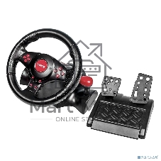 Игровой руль Dialog GW-230VR Dialog Fast Drive - вибро, 2педали+рычаг, PC USB/PS4&3/XB1&360/Android/Switch
