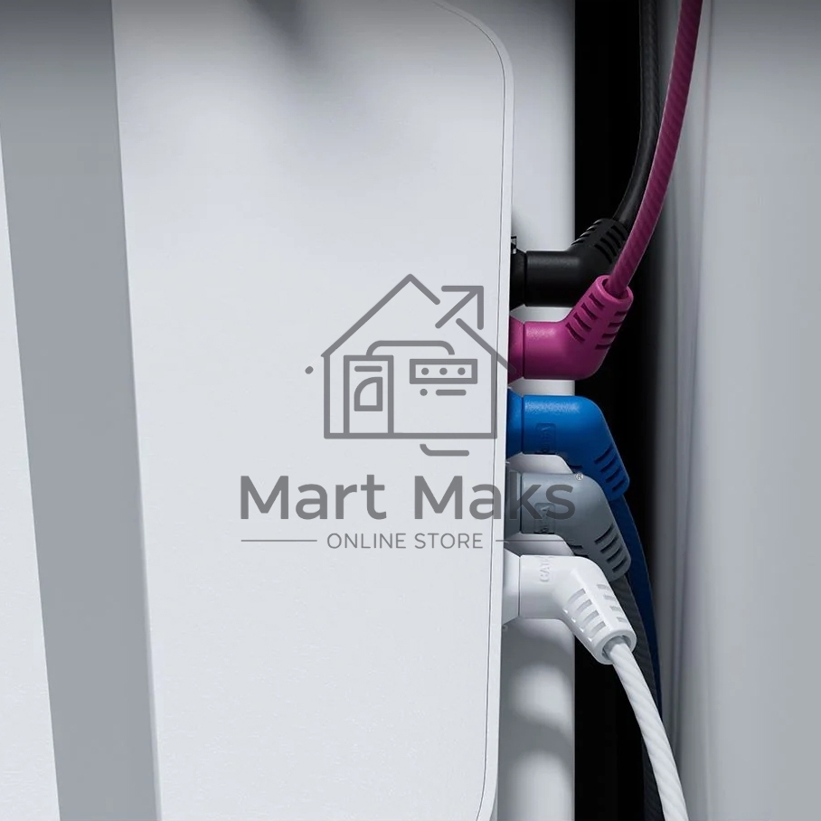 Патч-корд Vention прямой UTP cat.6a, RJ45 угол 90 - 0,5м. Белый