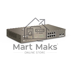 Коммутатор IP-COM G3310F, 8×1 Гбит/с + 2×1 Гбит/с SFP, управляемый