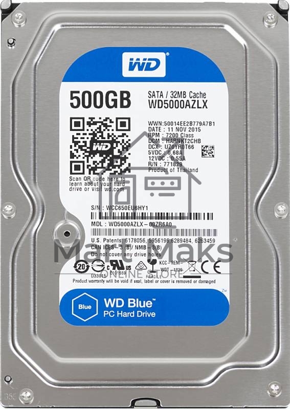 Жесткий диск Western Digital Original SATA-III 500Gb WD5000AZLX Blue (7200rpm) 32Mb 3.5