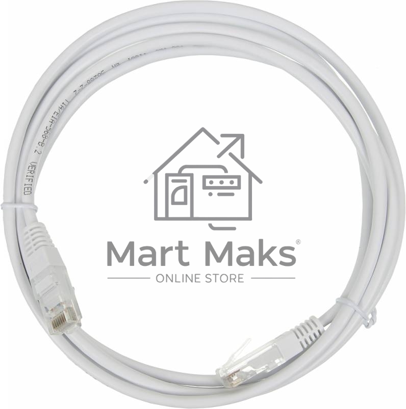 Кабель Патч-корд Lanmaster UTP TWT-45-45-2.0-WH вилка RJ-45-вилка RJ-45 кат.5е 2м белый ПВХ (уп.:1шт)