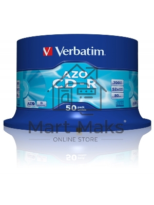Диск CD-R Verbatim 700Mb 48x Cake Box (50шт) (43343)