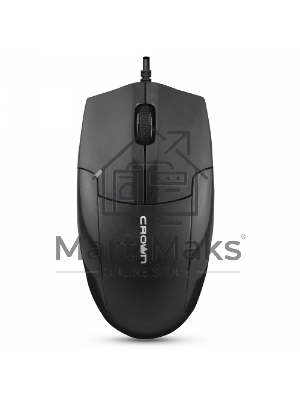 Мышь проводная Crown CMM-047 черный, 1000 dpi, USB, кнопки - 4
