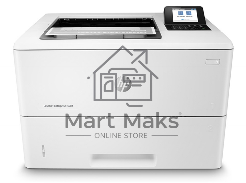 Принтер лазерный HP LaserJet Enterprise M507dn (1PV87A), A4, ч/б, печ. до 43 стр/мин, 1200 x 1200 dpi, USB, RJ-45, Air Print, Mopria