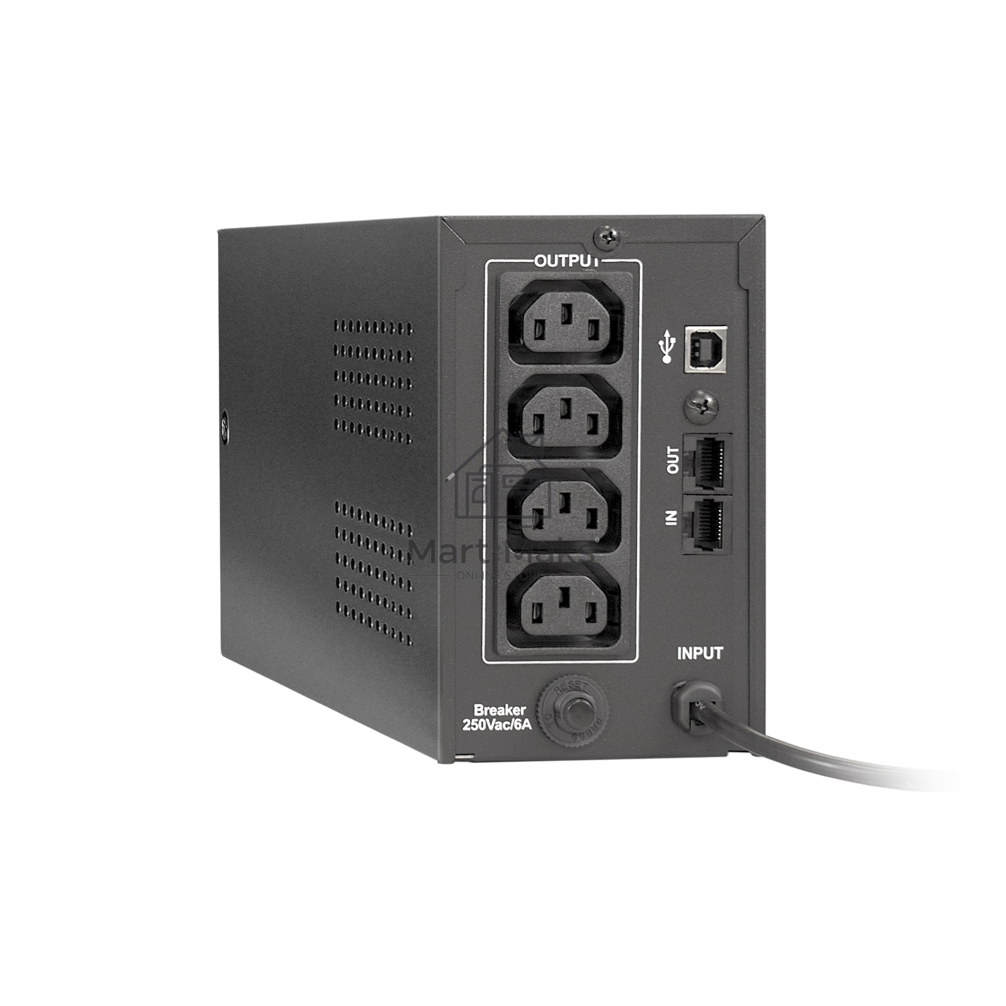 Источник бесперебойного питания ExeGate EP285472RUS Power Back BNB-850.LED.AVR.C13.RJ.USB <850VA/480W, LED, AVR,4*IEC-C13, RJ45/11, USB, Black>