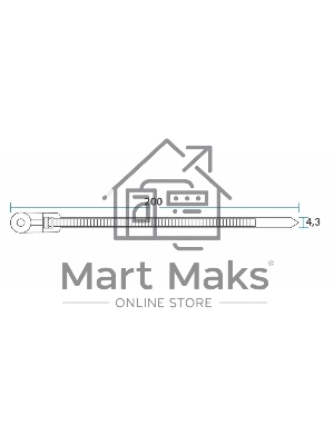 Хомут-стяжкa нейлоновая под винт Rexant 200x4,3 мм, черная, упаковка 100 шт.