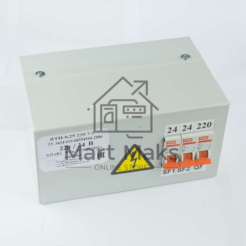 Ящик с понижающим трансформатором ЯТП 0.25 220/36В (3 авт. выкл.) Кострома ОС0000002367
