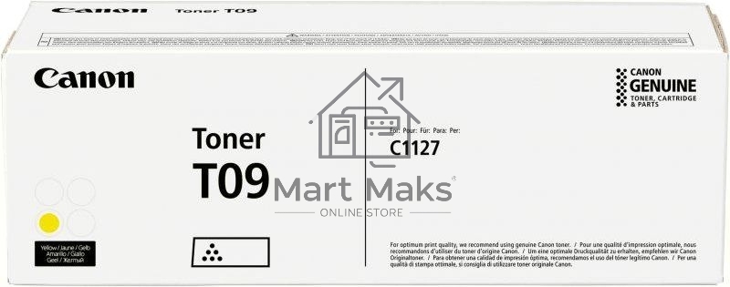 Тонер Canon T09 YL 3017C006 желтый туба для копира i-SENSYS X C1127iF, C1127i, C1127P