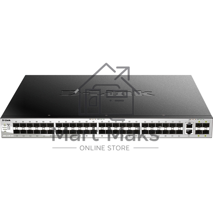 Коммутатор DGS-3130-54S Managed L3 Stackable Switch 48x1000Base-X SFP, 2x10GBase-T, 4x10GBase-X SFP+, CLI, 1000Base-T Management, RJ45 Console, USB, RPS, Dying Gasp