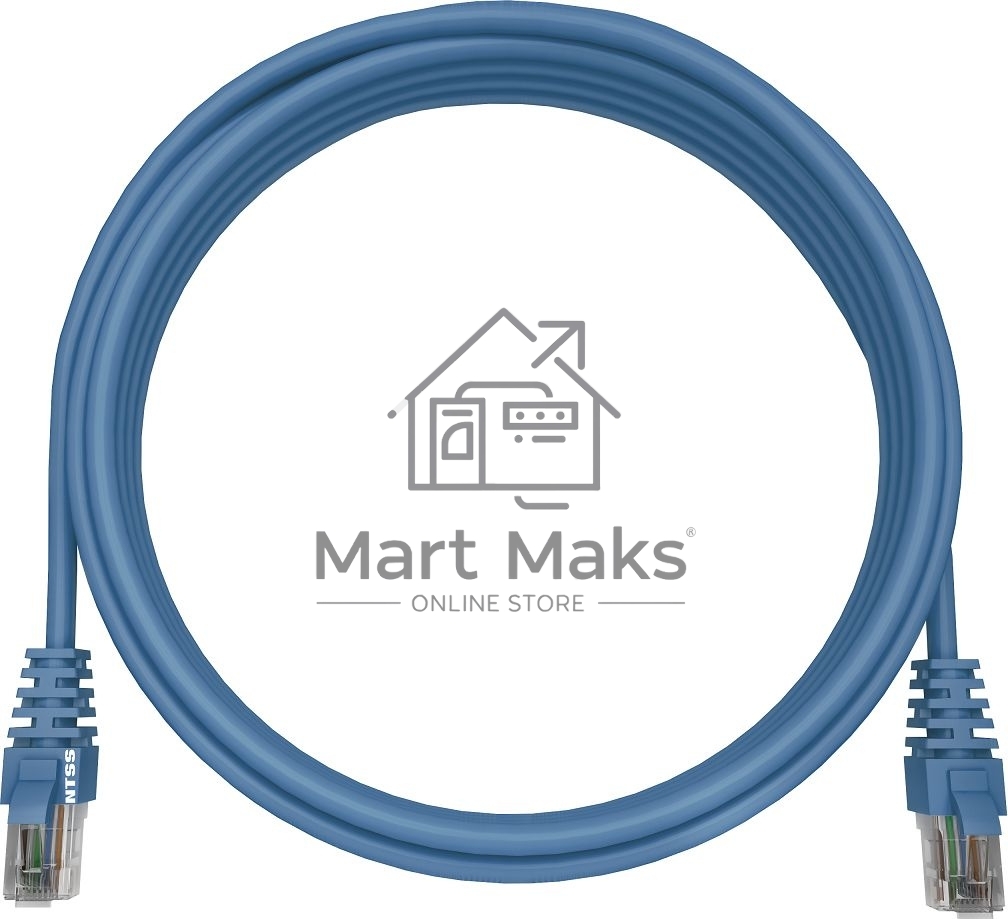 Патч-корд NTSS NTSS-PC-UTP-RJ45-5e-20.0-LSZH-BU NTSS-PC-UTP-RJ45-5E-20.0-LSZH UTP RJ-45 вил.-вилка RJ-45 кат.5E 20м синий LSZH (уп.:1шт) 26AWG