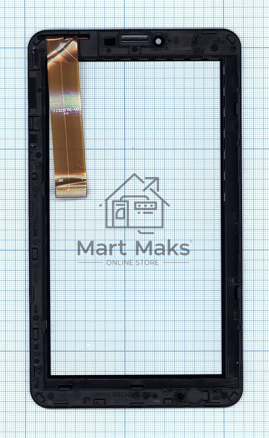 Сенсорное стекло (тачскрин) для Irbis TZ63L, черное с рамкой