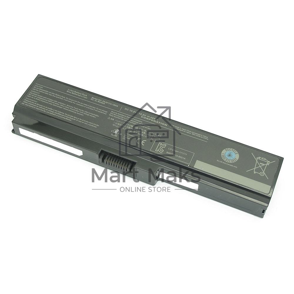 Аккумуляторная батарея для ноутбука Toshiba Satellite L750 4400mAh черный