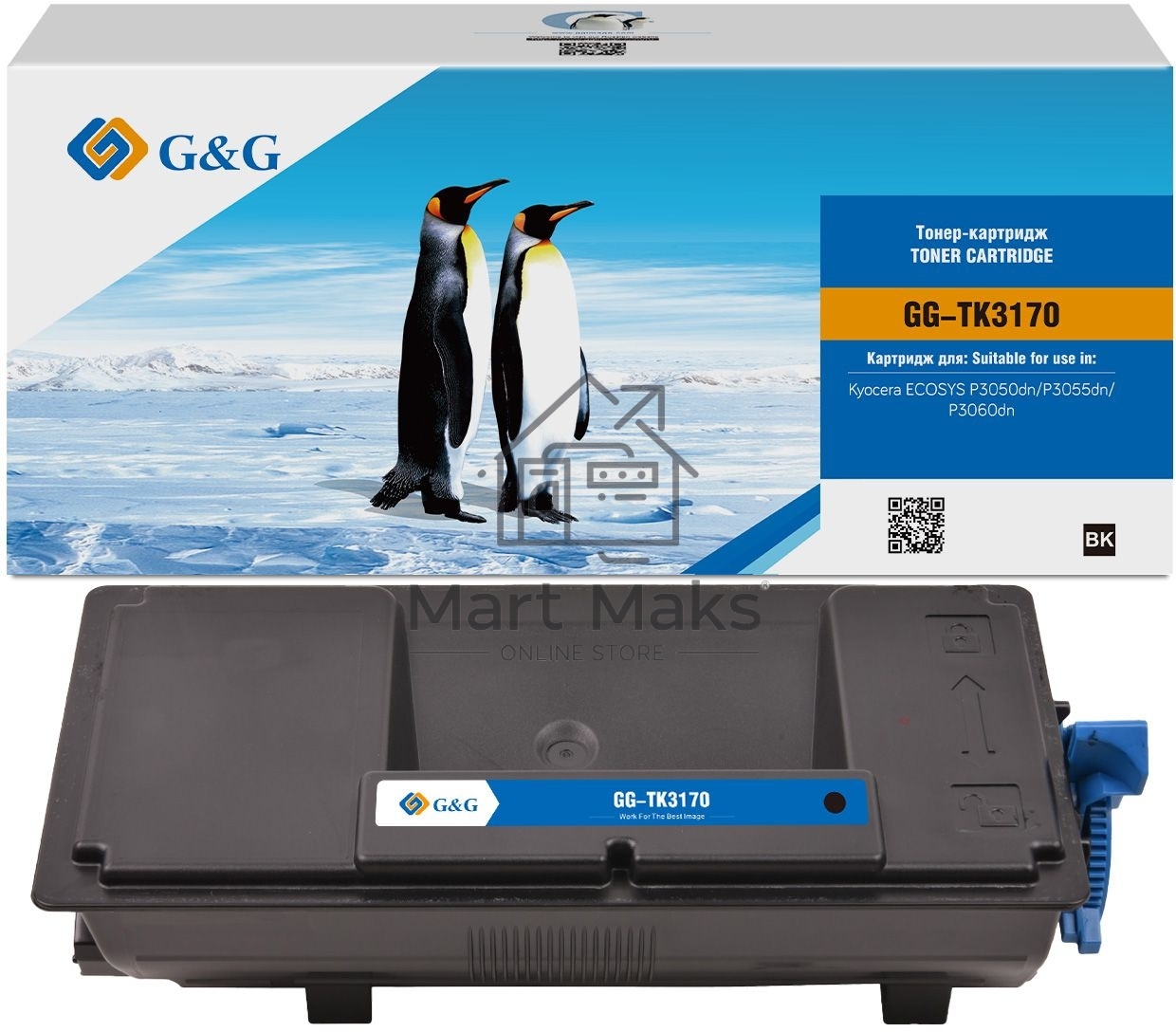 Картридж лазерный G&G GG-TK3170 черный (15500стр.) для Kyocera ECOSYS P3050dn/P3055dn/P3060dn