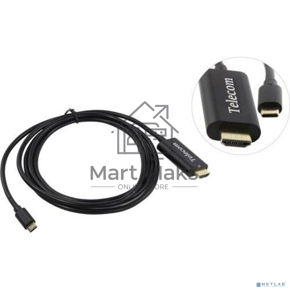 Кабель TelecomUSB3.1 Type-Cm --> HDMI A(m) 4K@30Hz, 1.8m <TCC005-1.8M>