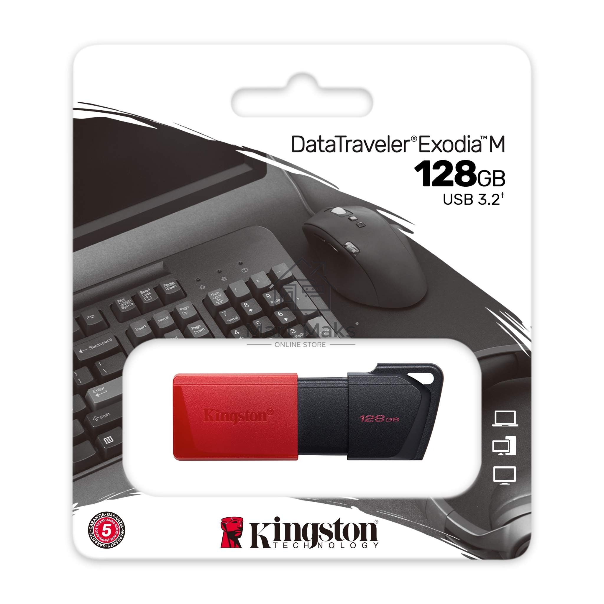 Флешка USB R/W R/W Kingston 128Gb DataTraveler Exodia M DTXM/128GB USB3.0