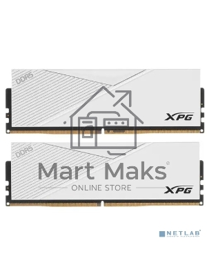 Оперативная память XPG Lancer, DDR5, 32GB (2x16GB), 6000MHz, CL30, DIMM, с радиаторами, белый