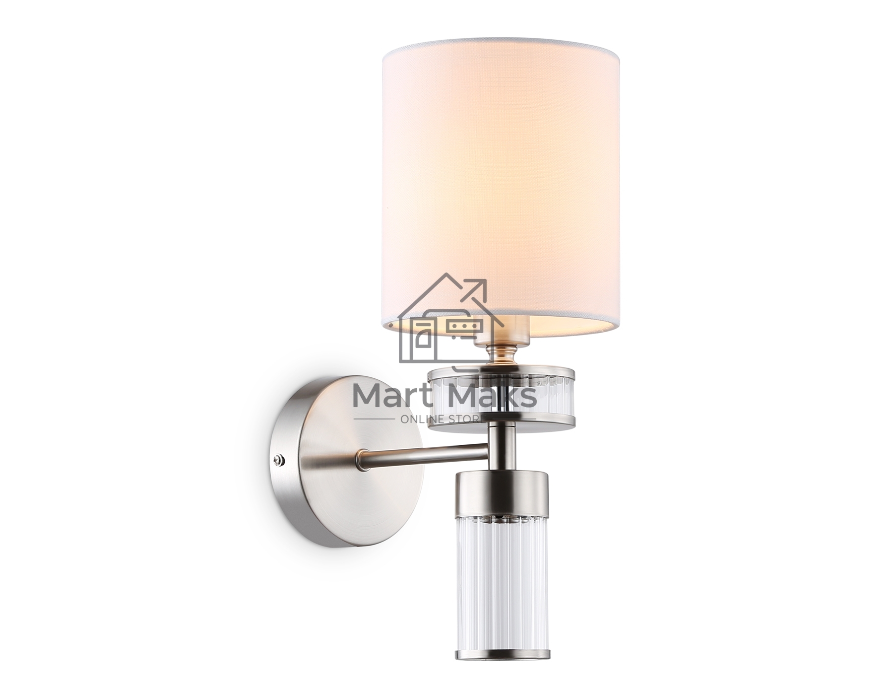 Настенный светильник Ambrella light LH71295 SN/WH никель/белый E14 max 40W 210*130*340