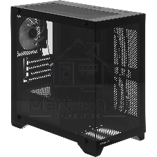 Компьютерный корпус Accord ACC-350-02B черный без БП mATX 1x120мм 1xUSB 2.0 1xUSB 3.0 1xUSB3.1 audio