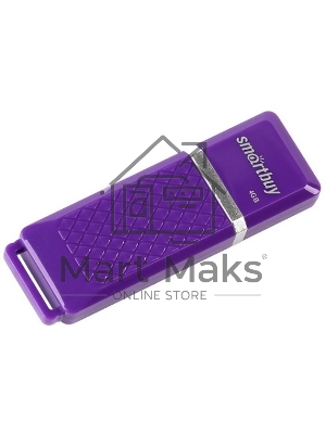 Флешка USB Smartbuy 4 Gb USB <USB 2.0> Smartbuy Quartz series фиолетовый (SB4 GbQZ-V)