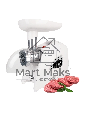 Мясорубка электрическая Аксион М42.01 белый, 1700 Вт, 2.0 кг/мин, реверс, защита от перегрузки, насадки - 4