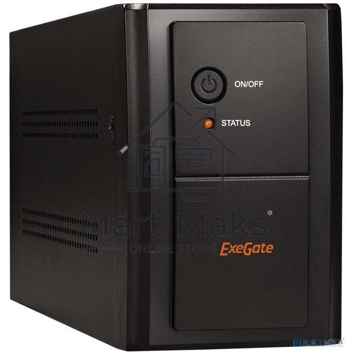 Источник бесперебойного питания ExeGate EP285490RUS SpecialPro UNB-1200.LED.AVR.EURO.RJ.USB<1200VA/750W, LED, AVR, 4 евророзетки, RJ45/11, USB, Black>