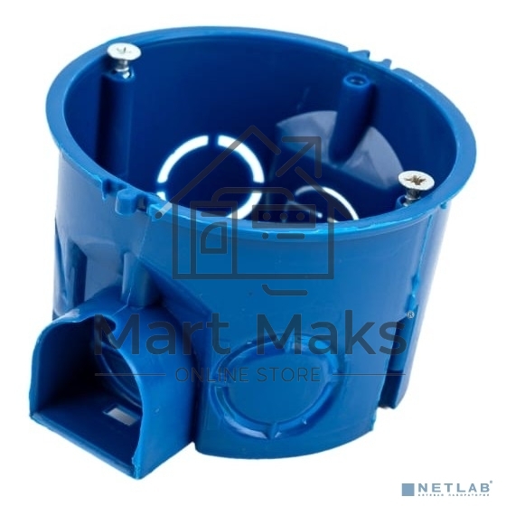 Коробка установочная С3 d68x45 для твердых стен (с саморезами и стык. узлами) IEK UKT10-068-045-000-A-S-UO