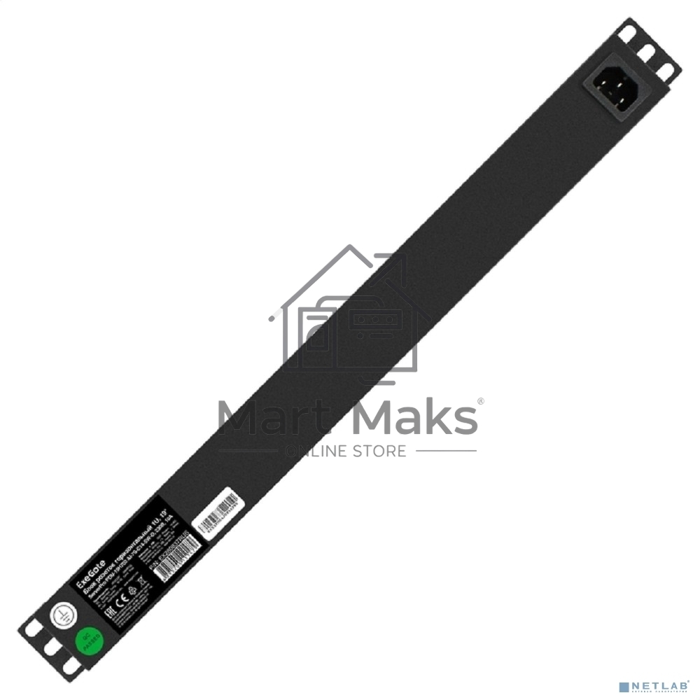 Блок розеток горизонтальный ExeGate ServerPro PDU-19H702 Al-7S-C14-SW-O, 19