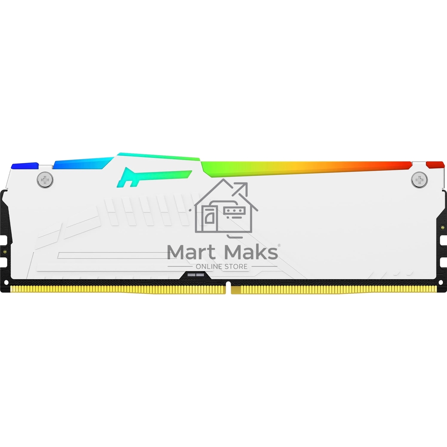 Оперативная память Kingston Fury Beast, DDR5, 16GB (1x16GB), 6000MHz, CL36, DIMM, с радиатором, RGB, белый