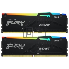 Оперативная память Kingston Fury Beast, DDR5, 32Gb (1x32GB), 5600MHz, CL36, DIMM, радиатор, RGB, черный