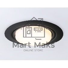 Светильник встраиваемый G10123 BK черный GX53 max 12W D120*48