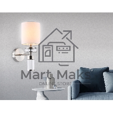 Настенный светильник Ambrella light LH71295 SN/WH никель/белый E14 max 40W 210*130*340