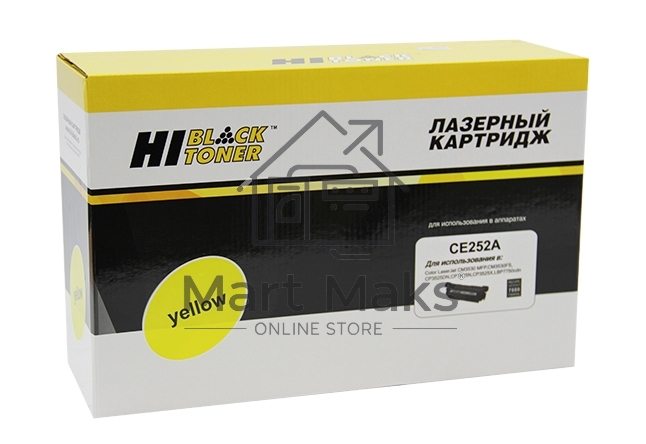Картридж лазерный Hi-Black CE252A YELLOW для HP CLJ CP3525/3530 CM3525/3530 ресурс 7000 стр. с чипом