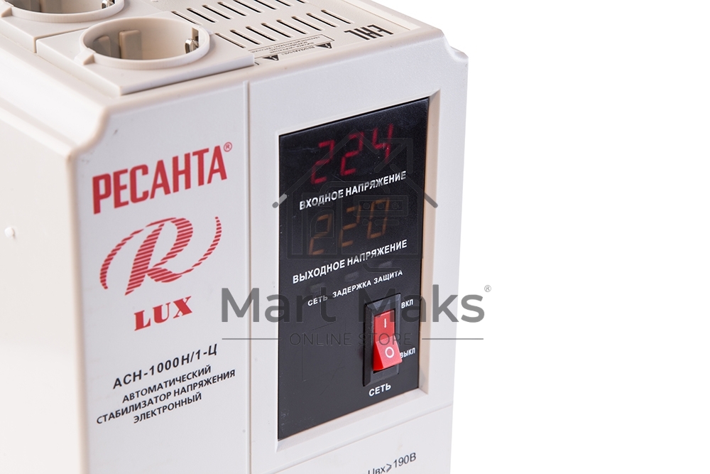 Стабилизатор напряжения Ресанта АСН-1000Н/1-Ц электронный однофазный серый