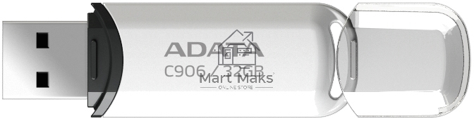 Флешка USB R/W ADATA R/W Flash Drive 32Gb C906 AC906-32G-RWH USB2.0, White