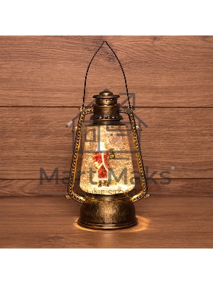 Декоративный фонарь Neon-night с эффектом снегопада и подсветкой 