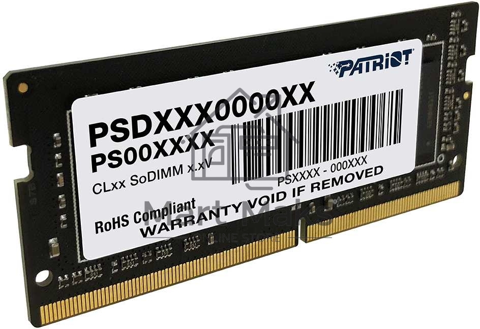 Оперативная память Patriot Signature, DDR4, 16GB (1x16 GB), 2666 MHz, CL19, SO-DIMM