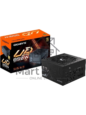 Блок питания Gigabyte ATX 850W GP-UD850GM 80+ gold 24+2x(4+4) pin APFC 120мм fan 8xSATA Cab Manag RTL