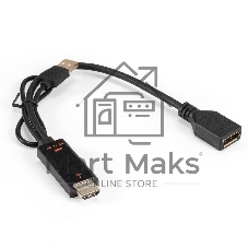 Конвертер HDMI-DisplayPort ExeGate EX-A-HDMIM-DPFU2-0.15 (19M/U2AM+20F, с питанием USB2.0)