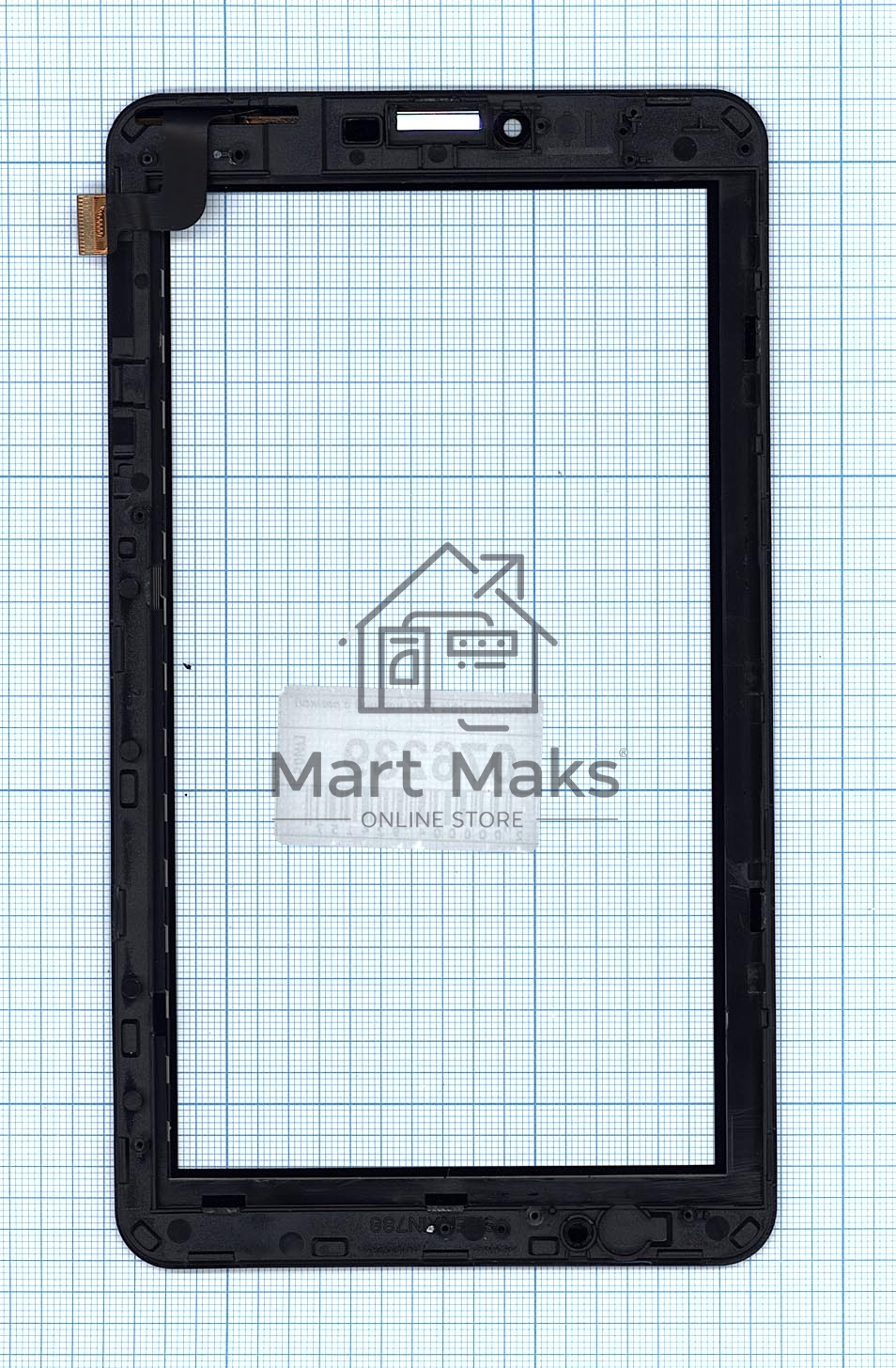 Сенсорное стекло (тачскрин) для Irbis TZ71, черное с рамкой