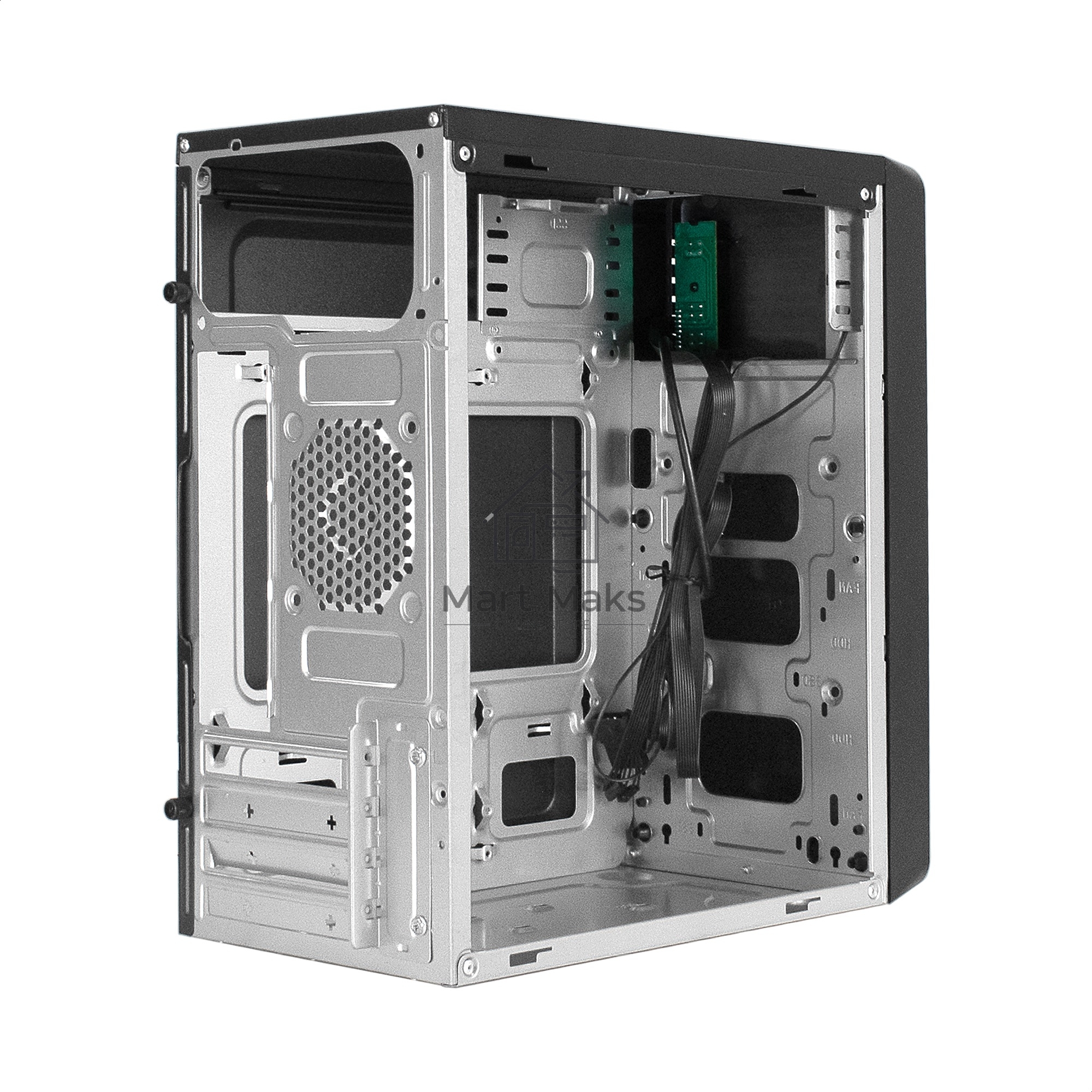 Компьютерный корпус Minitower ExeGate mEVO-7805 (mATX, без БП, 2*USB+1*USB3.0, аудио, черный, с 2*RGB подсветкой)