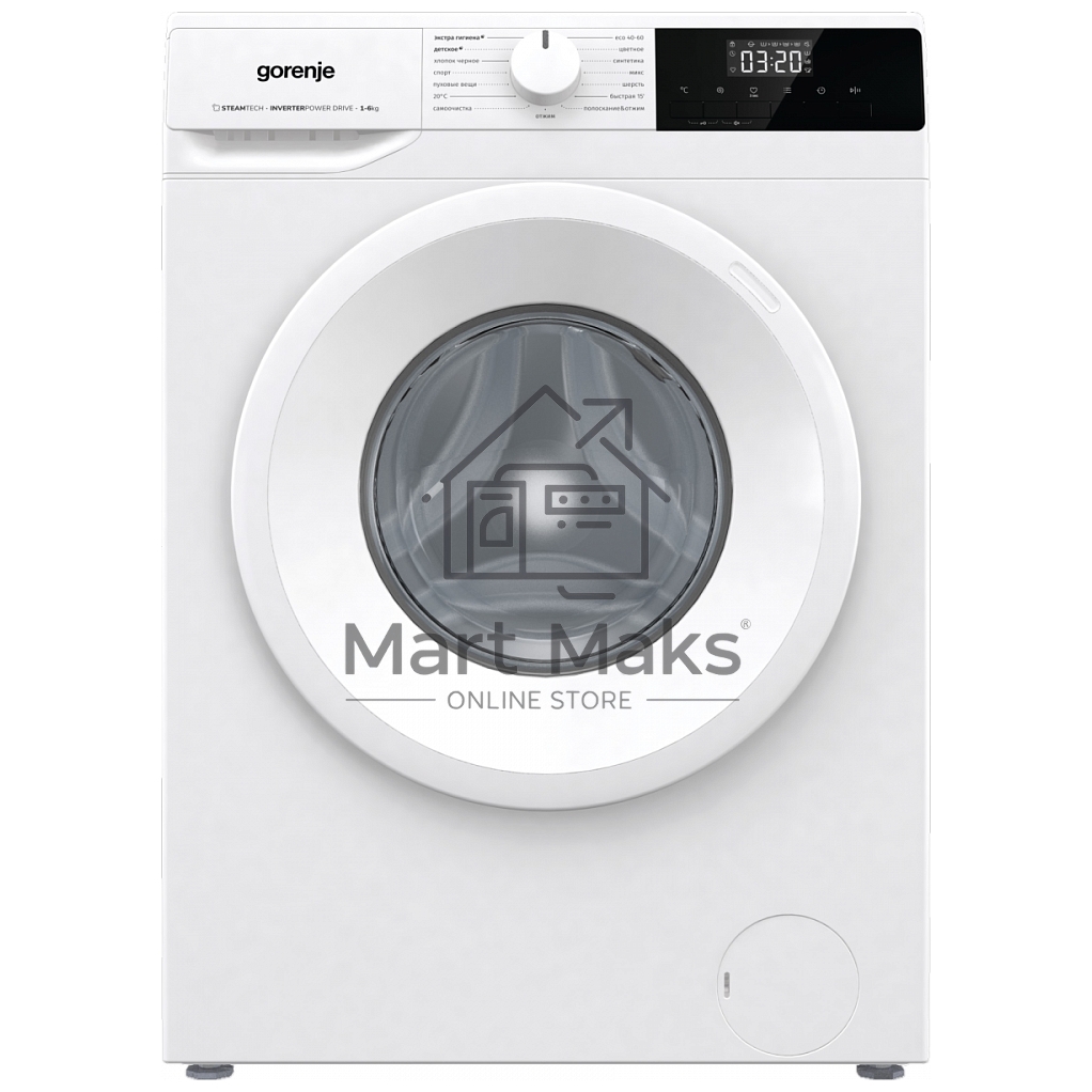 Стиральная машина Gorenje W1NHPI62SCS белый, загрузка фронтальная 6 кг, 1200 об/мин., класс: А