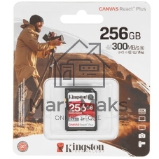 Флеш карта SDXC 256Gb Class10 Kingston SDR2/256Gb Canvas React Plus w/o adapter