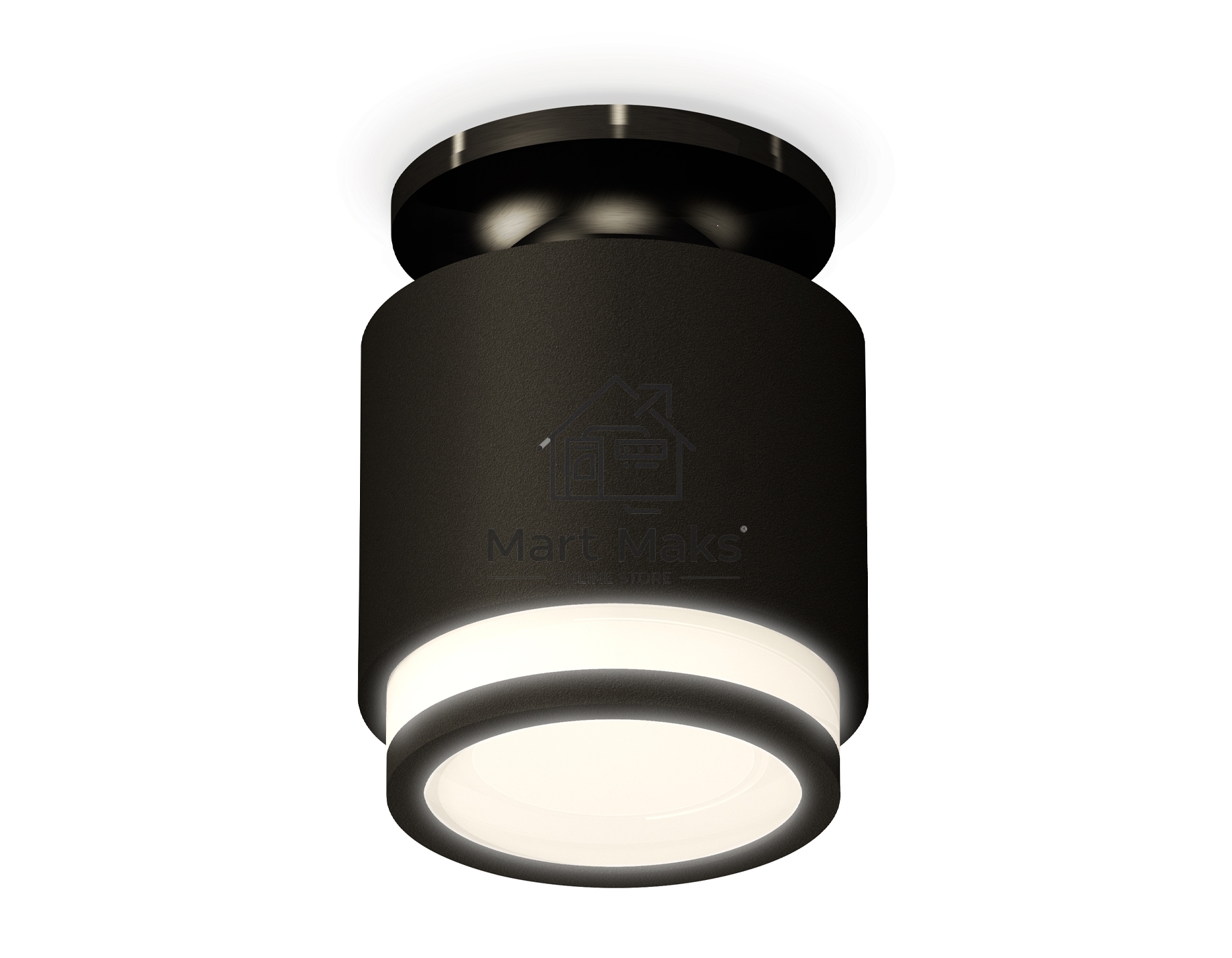 Светильник Ambrella Light XS7511063 SBK/PBK/FR черный песок/черный полированный/белый матовый MR16 GU5.3 (N7926, C7511, N7121)