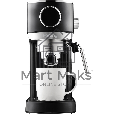 Кофеварка рожковая Korting KCM 1002 EN черный, молотый, 1.2 л, 1350 Вт, 20 бар