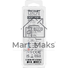 Оперативная память Patriot Signature Premium, DDR4, 16GB (1x16GB), 2666 MHz, CL19, с радиатором, чёрный