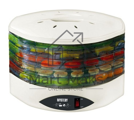 Сушилка для овощей и фруктов Mystery MDH-322 белый 250W