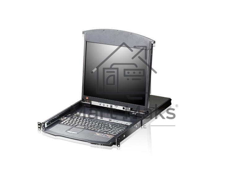 КоммутаторATEN 16P CAT5 HIGH DENSITY DUAL RAIL LCD OVER IP 17INCH.